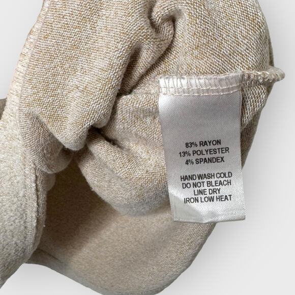 Lulus Small Brown Dolman Top Crew Neck Relaxed Fit Quiet Luxury Essential Chic - Picture 3 of 7